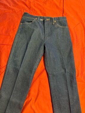 Wrangler Men's Straight Leg Dark Blue Jeans